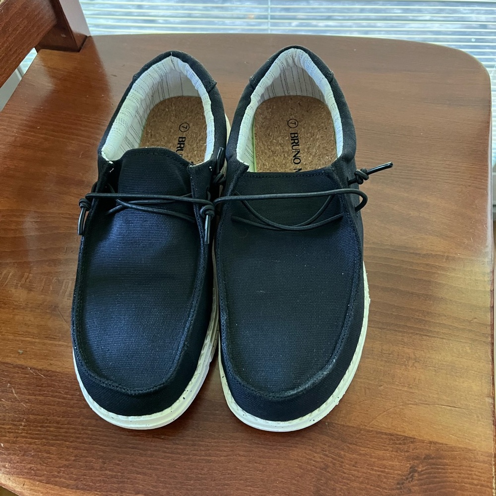 Ladies boat shoes.
